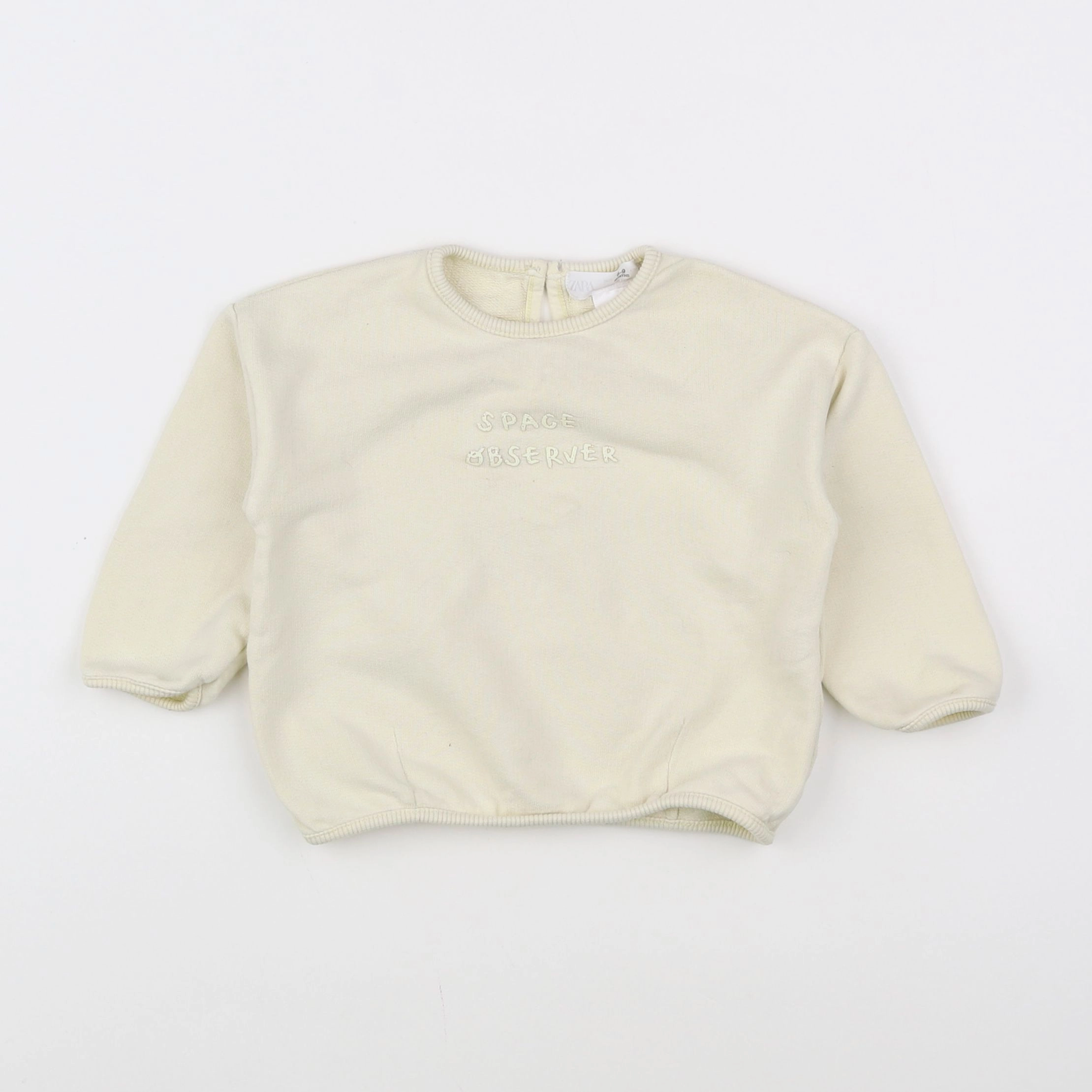 Zara - sweat jaune - 6/9 mois